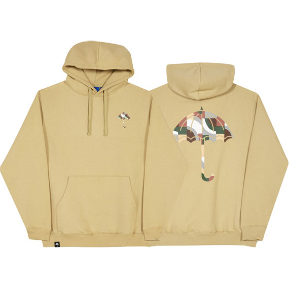 hélas sweatshirt hood mosa (light khaki)