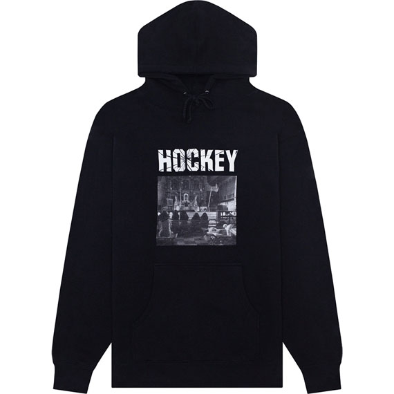 hockey sweatshirt hood battered faith (black)