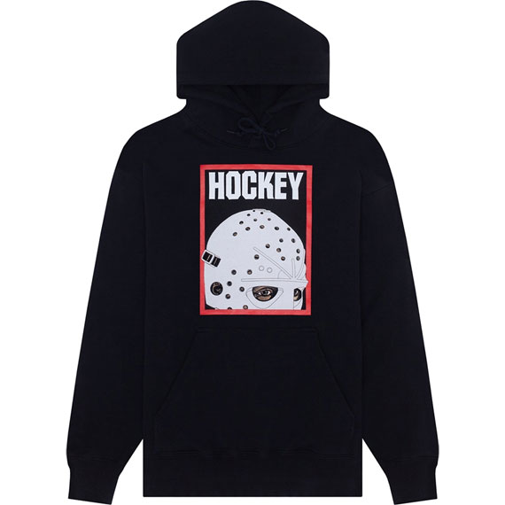 hockey sweatshirt hood half mask (black)