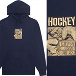 hockey sweatshirt hood happy to be here (slate blue)