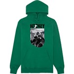 hockey sweatshirt hood look up (green)