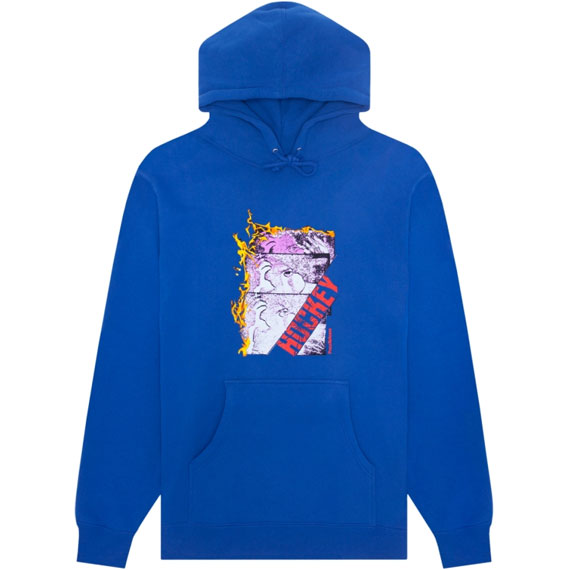 hockey sweatshirt hood press release (royal)