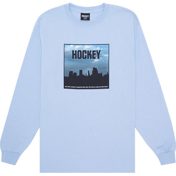 hockey tee shirt long sleeves side two (light blue)