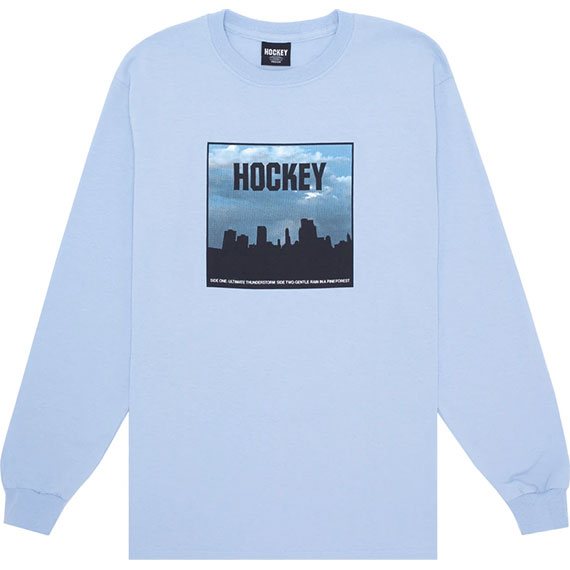 hockey tee shirt long sleeves side two (light blue)
