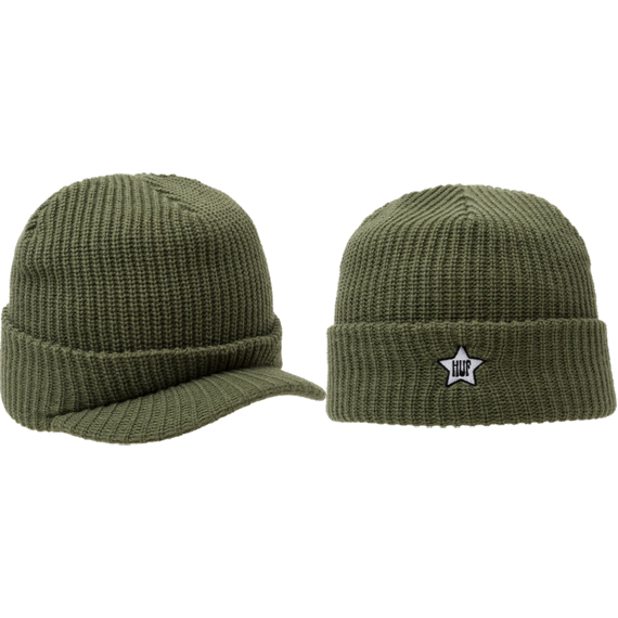 huf beanie visor one star (avocado)