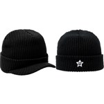 huf beanie visor one star (black)