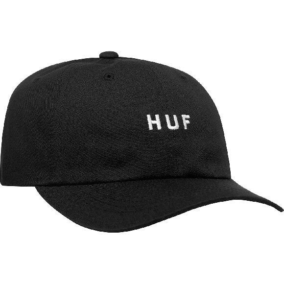 huf cap baseball polo curved visor set og logo (black)