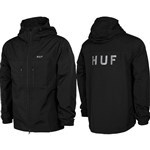 huf jacket essentials zip standard shell (black)