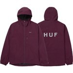 huf jacket essentials zip standard shell (merlot)