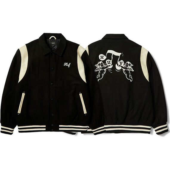 huf jacket song varsity (black)