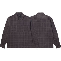 huf shirt jacket zip trenton (raisin)