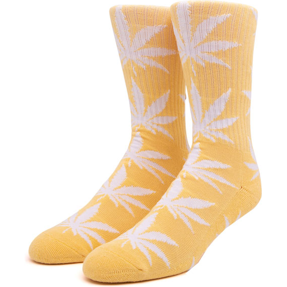 huf socks essentials plantlife (washed yellow)