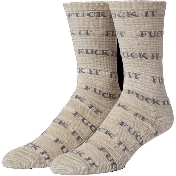 huf socks fuck it marled (stone)