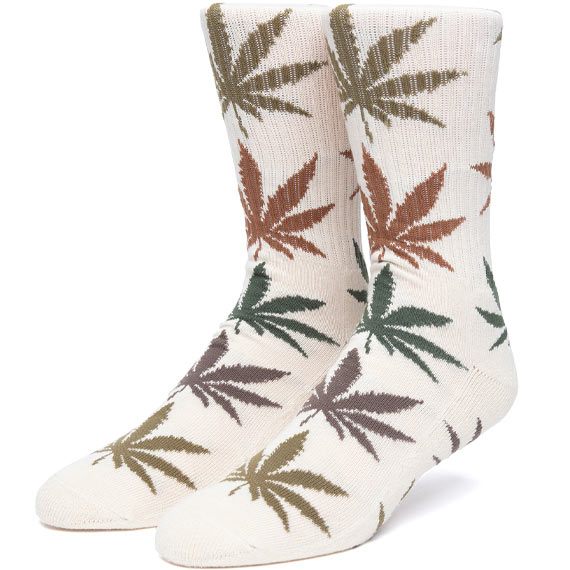 huf socks gradient leaves plantlife (natural)