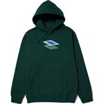 huf sweatshirt crailtap hood shadow (forest green)