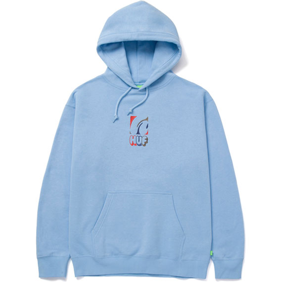 huf sweatshirt hood H-dog (light blue)