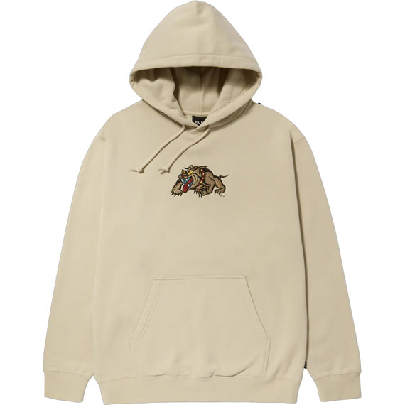 huf sweatshirt hood bledsoe (stone)