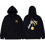 huf sweatshirt hood keys to the city (black)