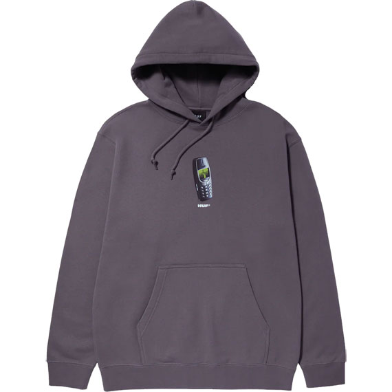 huf sweatshirt hood missed call (light plum)