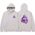huf sweatshirt hood tesseract tt (athletic heather)