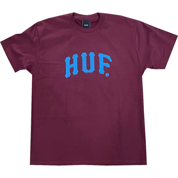 huf tee shirt arch (burgundy)