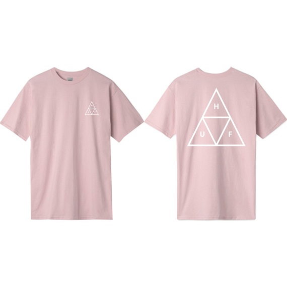 huf tee shirt essentials triple triangle (coral pink)