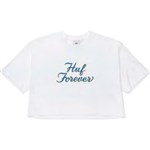 huf tee shirt girls crop huf forever (white)