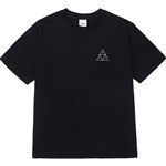 huf tee shirt girls embroidered triple triangle relax (black)