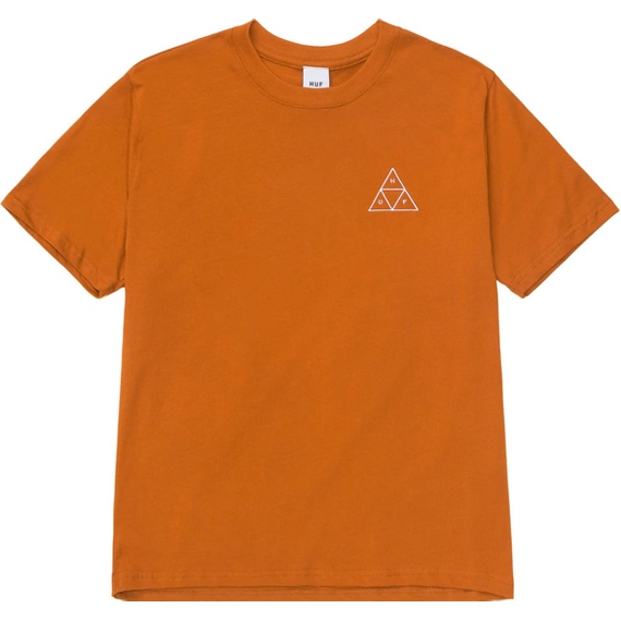 huf tee shirt girls embroidered triple triangle relax (burnt)
