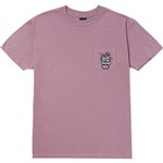 huf tee shirt pocket pot head (mauve)
