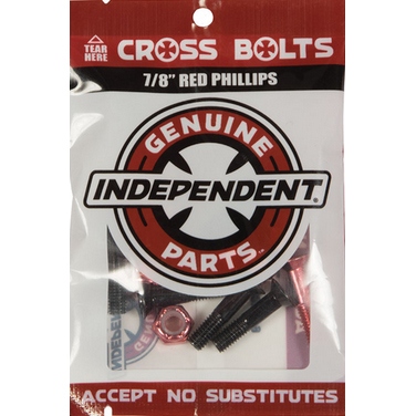 independent bolts genuine parts cross (black/red) phillips 7/8