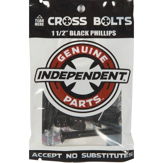 independent bolts genuine parts cross (black) phillips 1 1/2