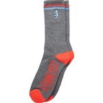 krooked socks shmoo emb (charcoal heather/blue/red)