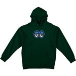 krooked sweatshirt hood eyes lg (dark green/blue)