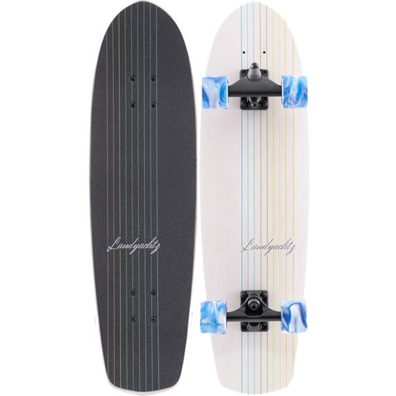 landyachtz surf skate complet butter lines (white) 31.2x9