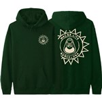 macba life sweatshirt hood sun (botlled green/white)