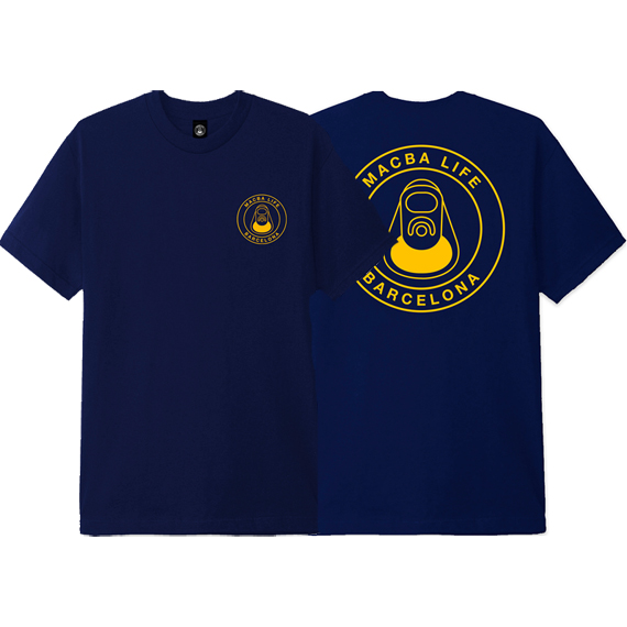 macba life tee shirt og logo (navy/yellow)
