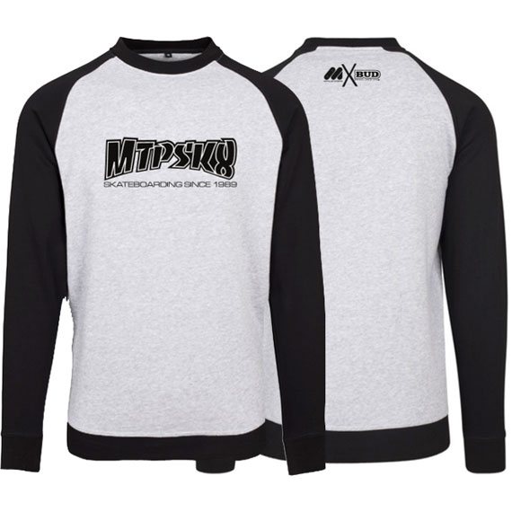 montpellier skateboard sweatshirt bud crew raglan mtpsk8