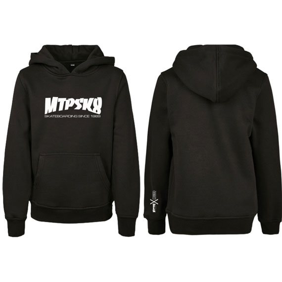 montpellier skateboard sweatshirt bud hood mtpsk8 (black)