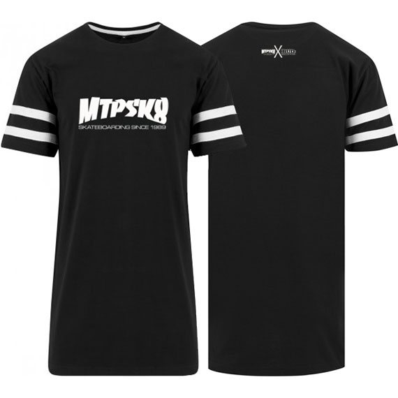 montpellier skateboard tee shirt bud jersey mtpsk8 (black/white)