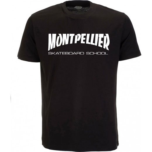 montpellier skateboard tee shirt dickies (black)