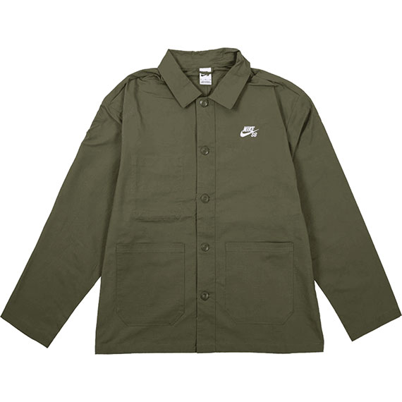 nike sb jacket chore alexis agnostic (medium olive/white)