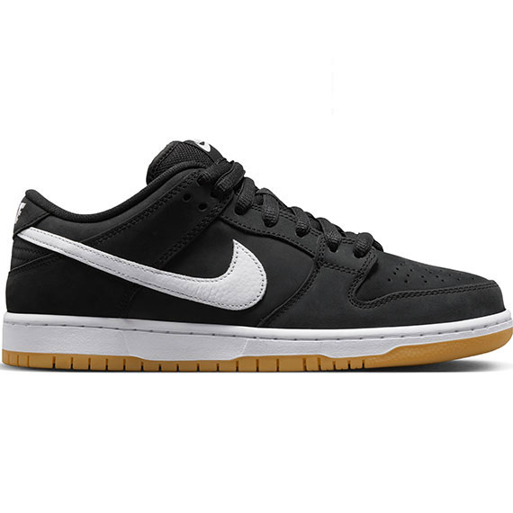 nike sb shoes dunk low pro iso (black/gum)