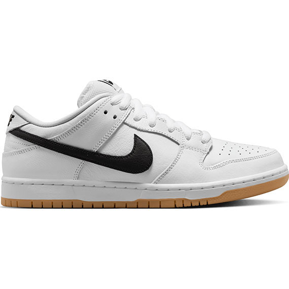 nike sb shoes dunk low pro iso (white/black/white/gum)