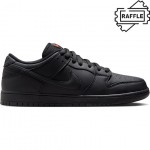 nike sb shoes dunk low pro iso triple black raffle