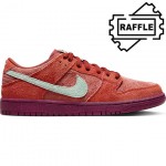 nike sb shoes dunk low pro premium (mystic red) raffle entry