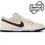 nike sb shoes dunk low pro qs albino & preto raffle entry