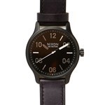 nixon watch patrol leather (black/silver/black)