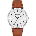 nixon watch porter leather (white sunray/saddle)