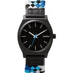 nixon watch time teller (black/blue woven)